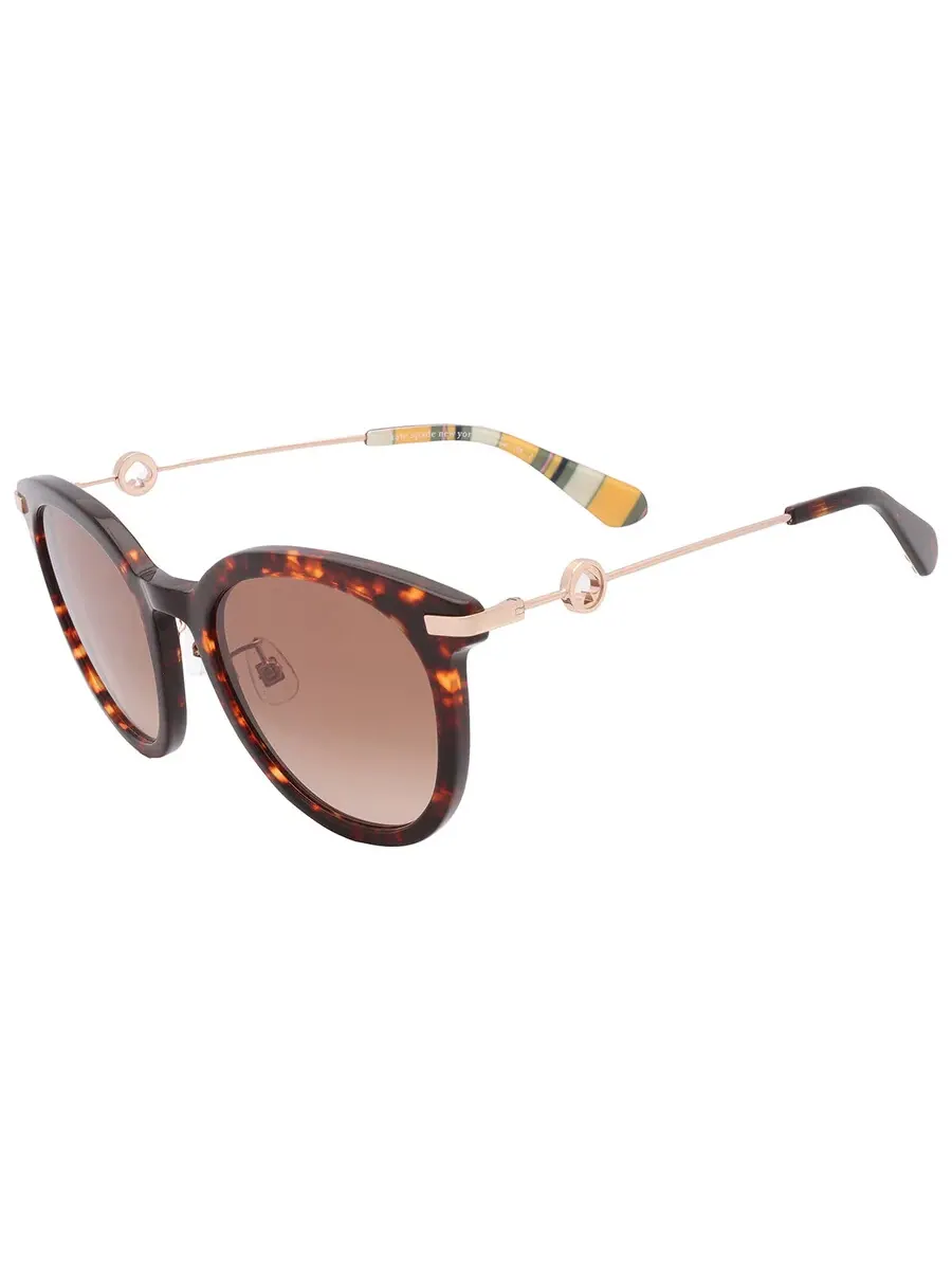 Женские овальные солнцезащитные очки Kate Spade коричневый градиент KEESEY/G/S 0086/HA 53 — изображение 4 из 5, хавана