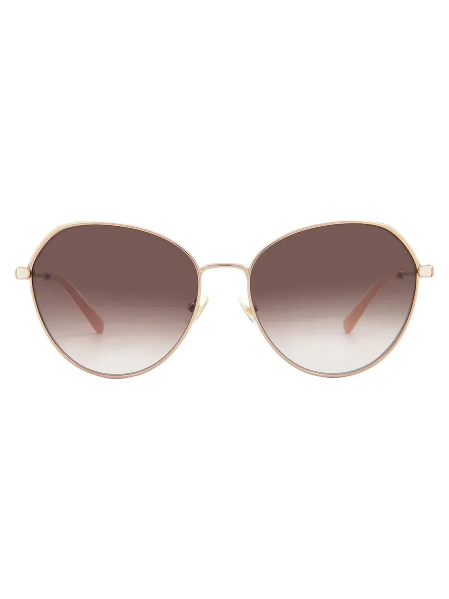Женские солнцезащитные очки Kate Spade овальной формы с коричневым градиентом OCTAVIA/G/S 0AU2/HA 59 — золотистый