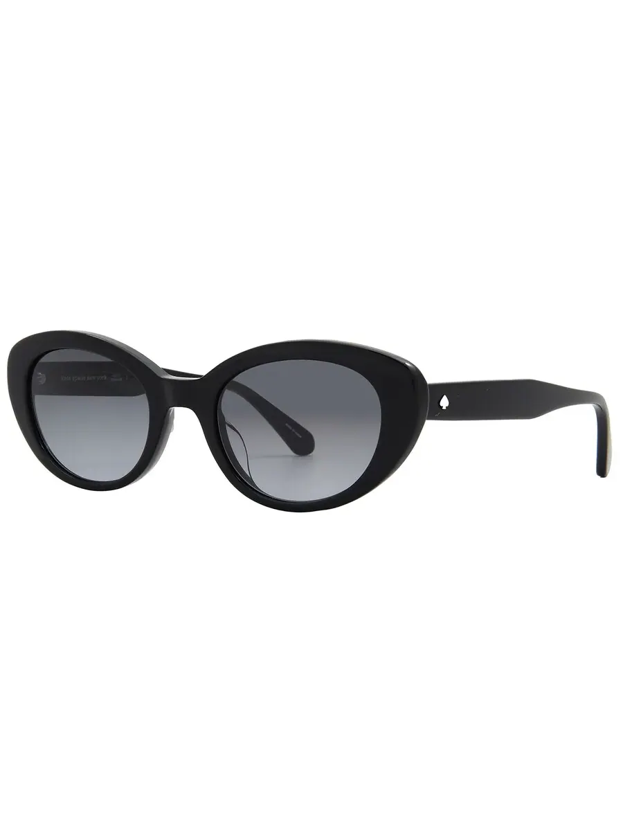 Солнцезащитные очки Kate Spade серого овального цвета CRYSTAL/S 0807/9O — изображение 2 из 4, черный