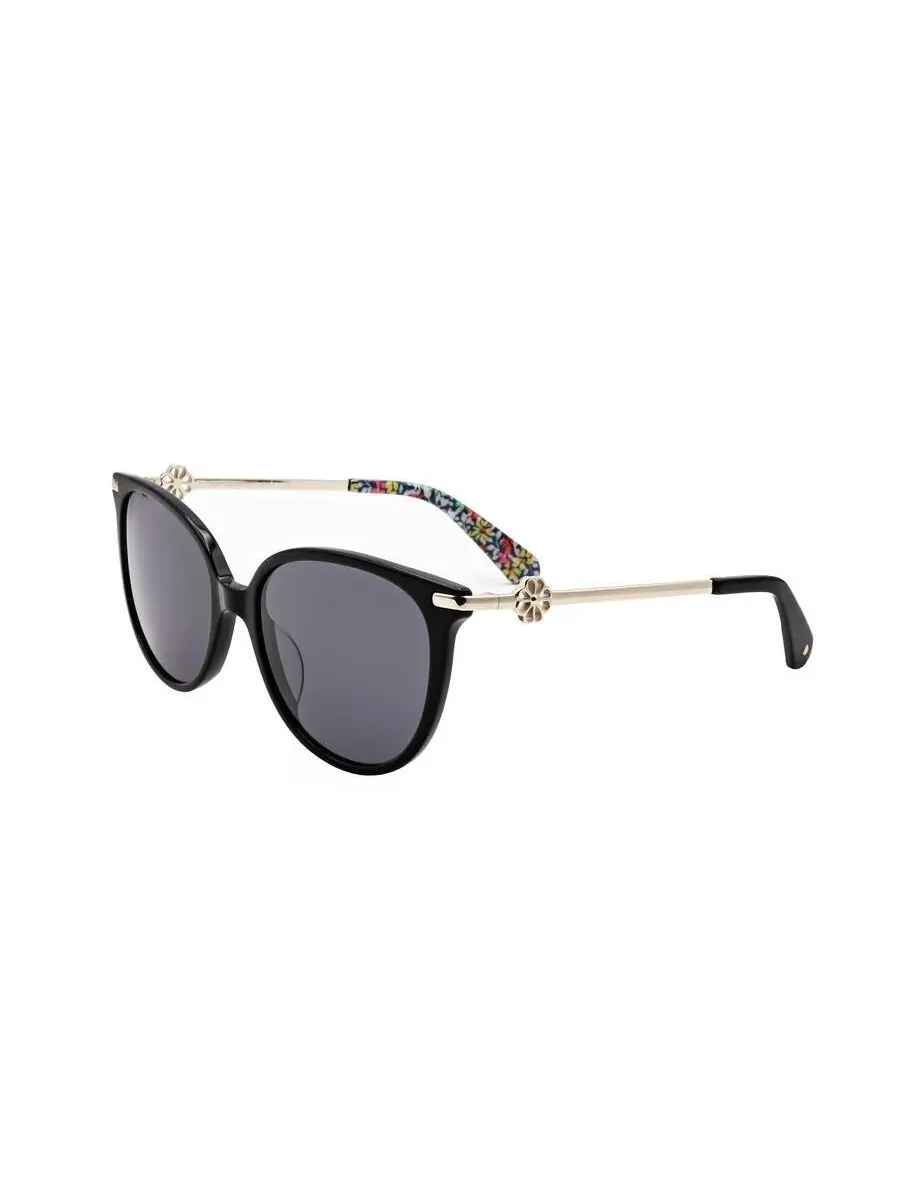 Женские черные круглые солнцезащитные очки Kate Spade KRISTINA/G/S — изображение 2 из 3, серый