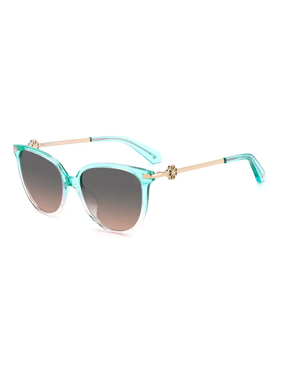Женские зеленые круглые солнцезащитные очки Kate Spade KRISTINAGSIWB