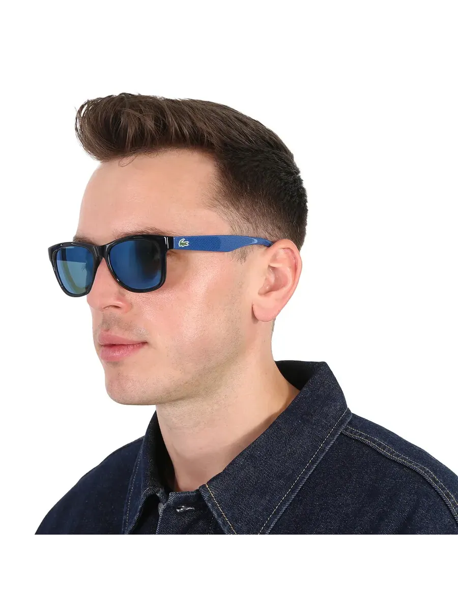 Солнцезащитные очки Lacoste Blue Square унисекс L734S 424 52 — изображение 2 из 4, синий