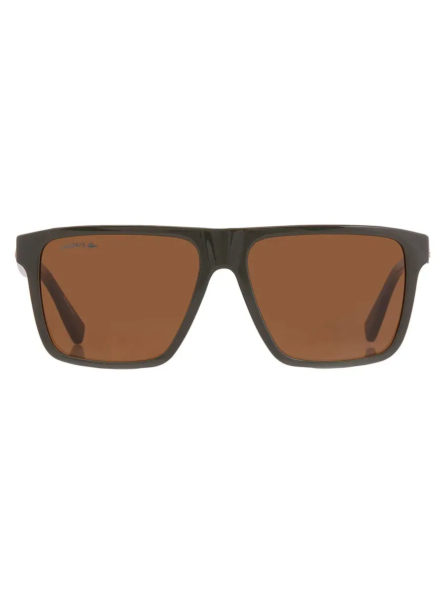 Мужские солнцезащитные очки Lacoste Brown Square L6027S 275 57