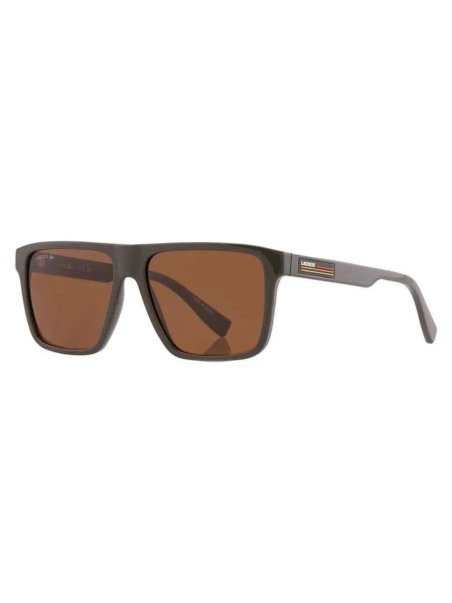 Мужские солнцезащитные очки Lacoste Brown Square L6027S 275 57 — изображение 2 из 4, хаки
