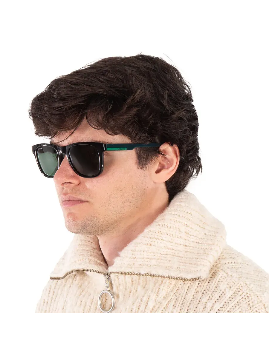 Солнцезащитные очки Lacoste Green Square унисекс L969S 001 54 — изображение 2 из 5, черный