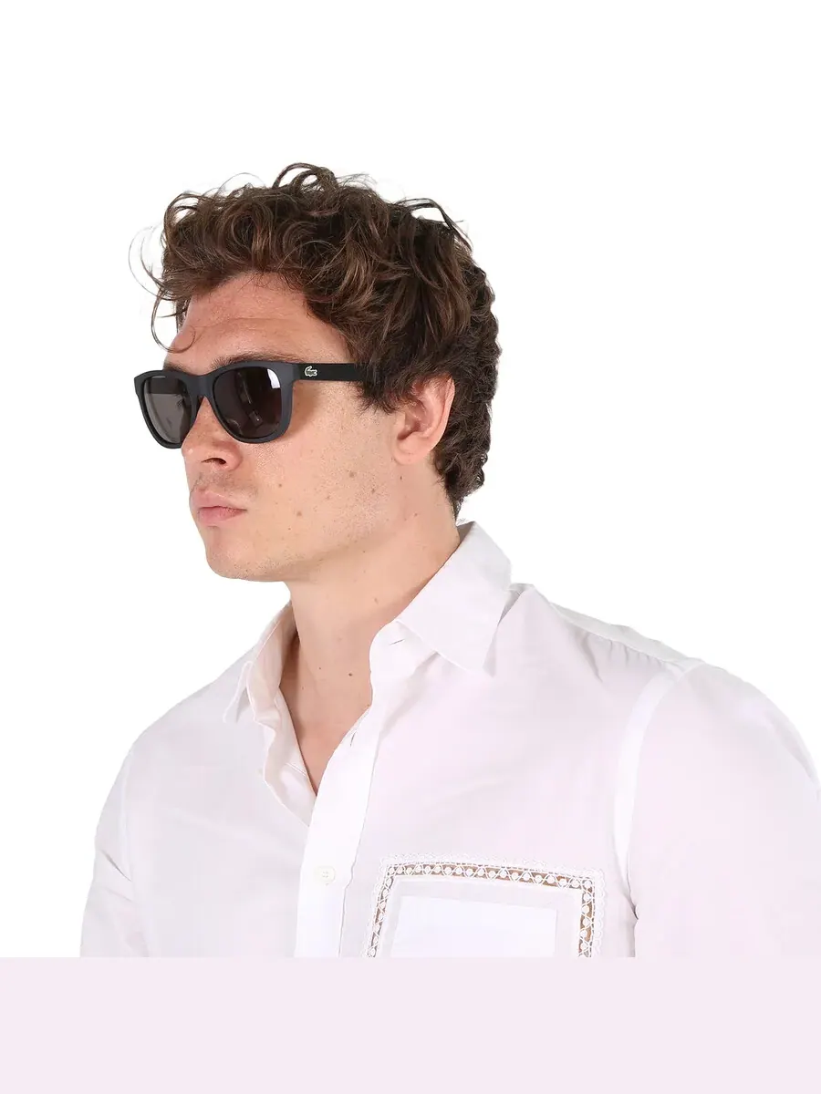 Солнцезащитные очки Lacoste Grey Square унисекс L848S 001 54 — изображение 3 из 4, черный