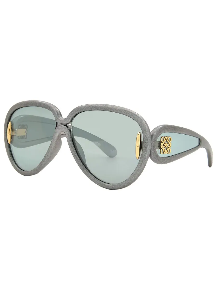 Солнцезащитные очки Loewe Blue Mirror Pilot унисекс LW40132I 05X 65 — изображение 3 из 5, черный
