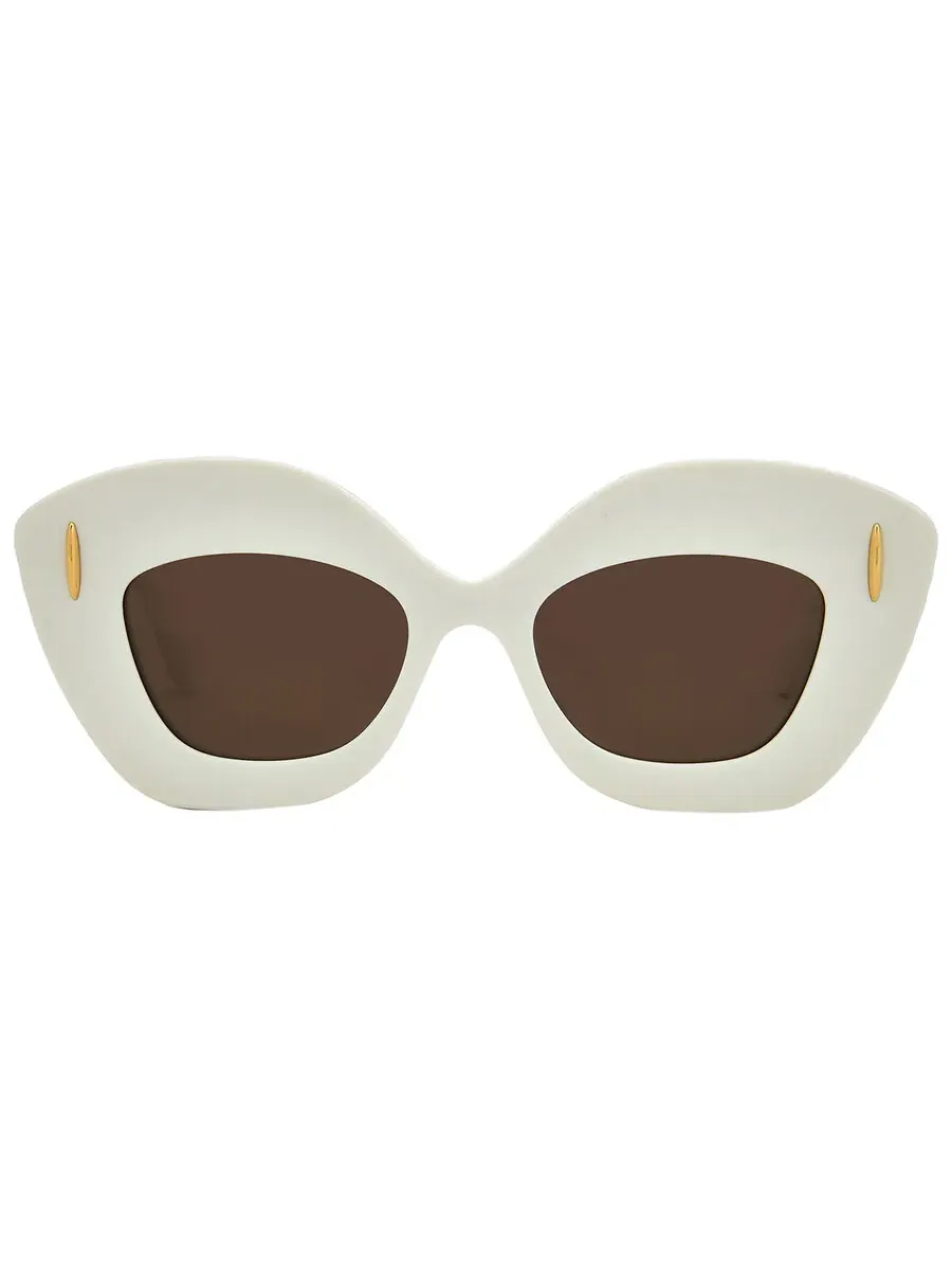 Солнцезащитные очки для женщин Loewe ANAGRAM Brown Cat Eye LW40127I 25E 48 — белый