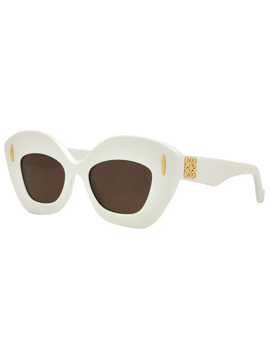 Солнцезащитные очки для женщин Loewe ANAGRAM Brown Cat Eye LW40127I 25E 48 — изображение 3 из 5, слоновая кость