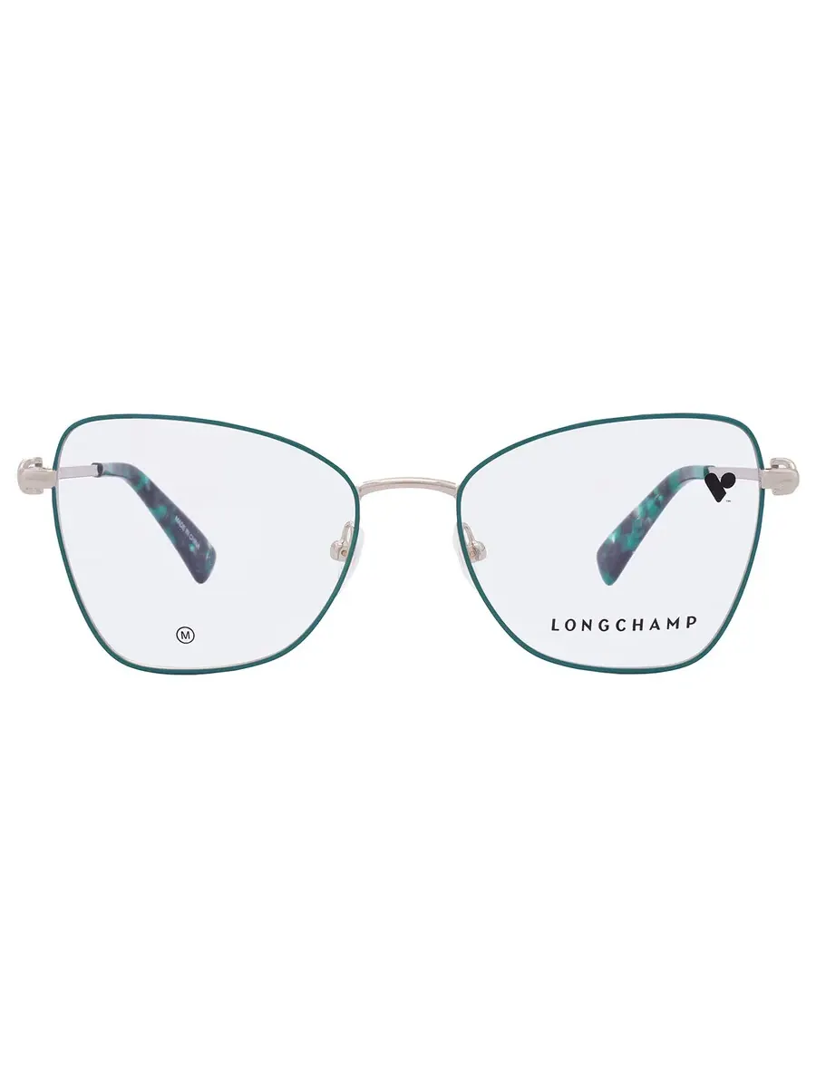 Женские очки Longchamp Demo Butterfly LO2157 711 52, золотистый/зеленый — зеленый