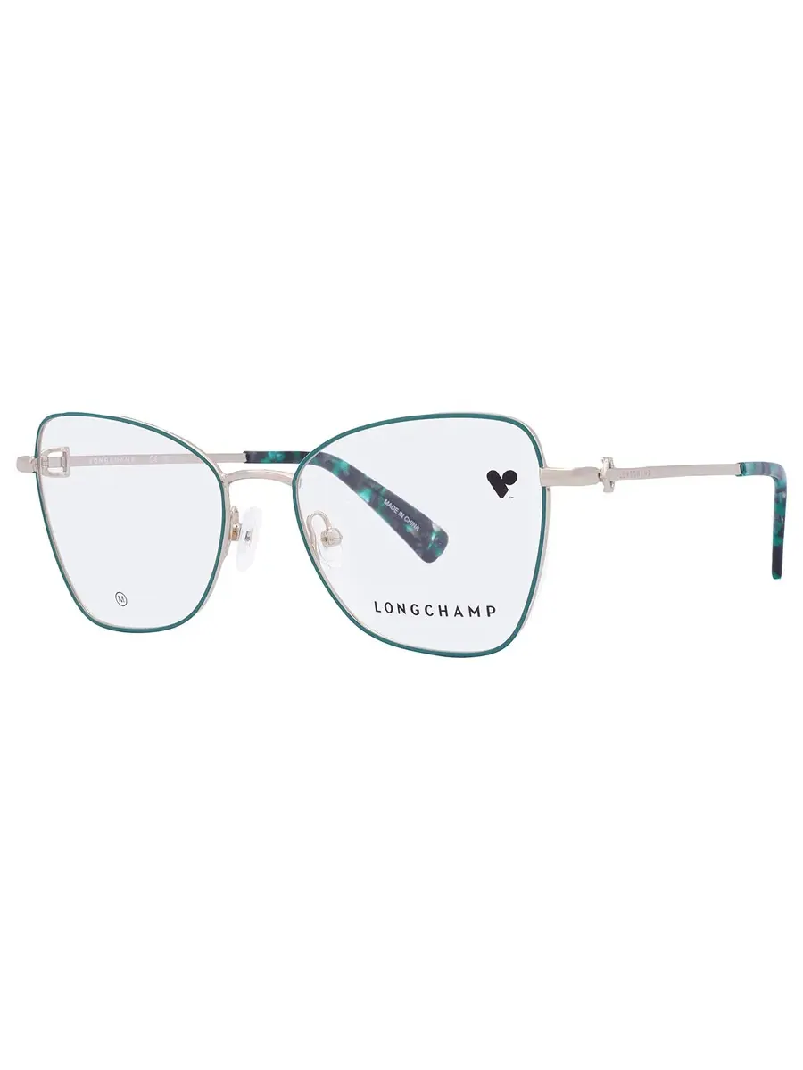 Женские очки Longchamp Demo Butterfly LO2157 711 52, золотистый/зеленый — 3