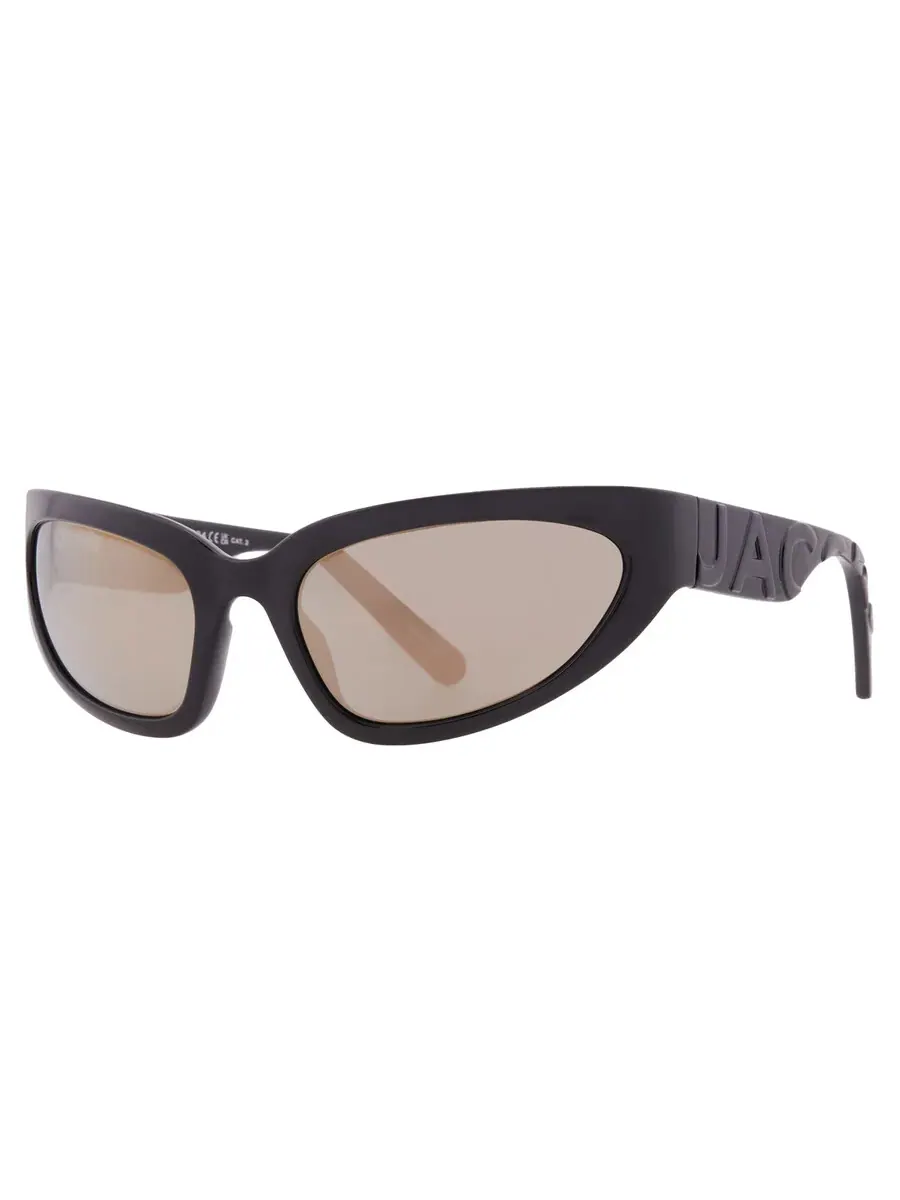 Женские солнцезащитные очки Marc Jacobs Bronze Mirror Wrap MARC 738/S 008A/JO 61 — изображение 2 из 5, черный