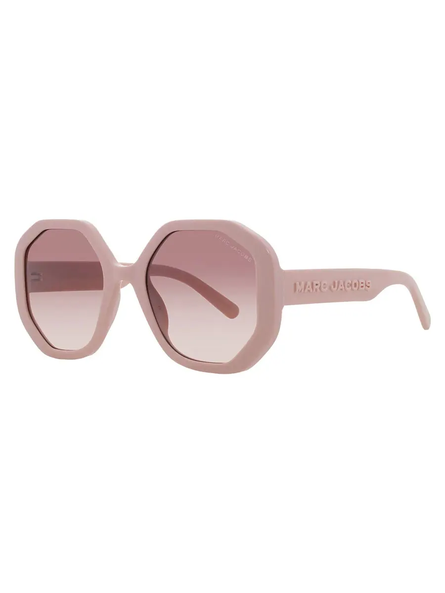 Женские солнцезащитные очки Marc Jacobs Brown Gradient Geometric MARC 659/S 035J/HA 53 — изображение 2 из 5, розовый