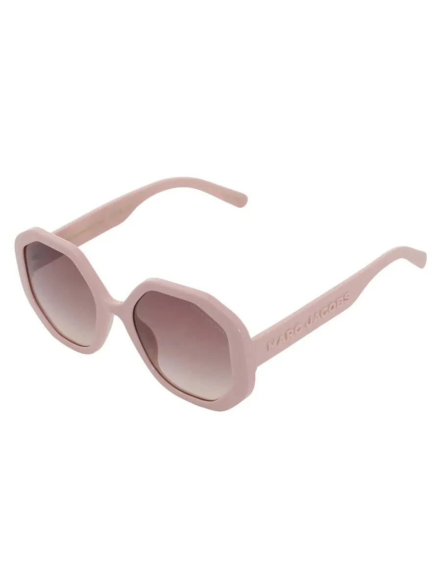 Женские солнцезащитные очки Marc Jacobs Brown Gradient Geometric MARC 659/S 035J/HA 53 — изображение 3 из 5, розовый