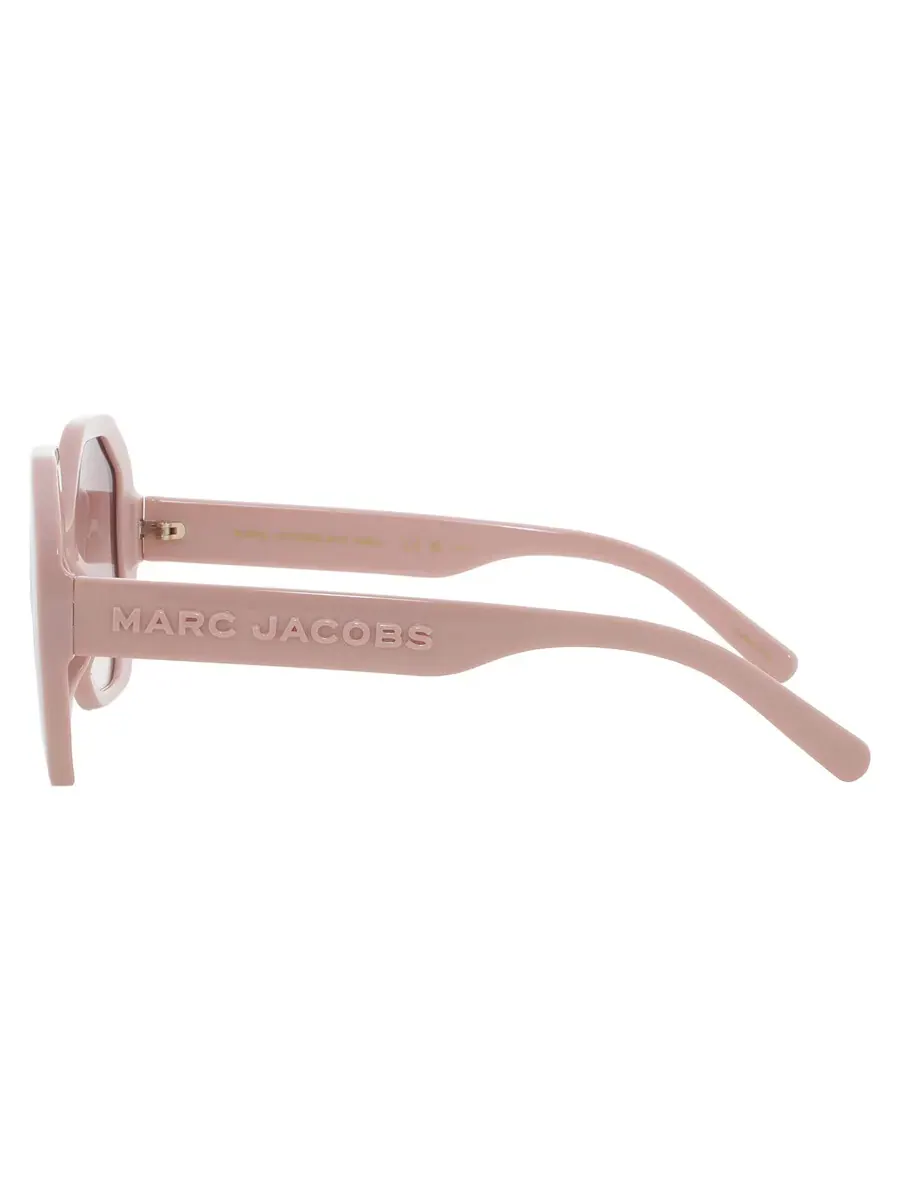 Женские солнцезащитные очки Marc Jacobs Brown Gradient Geometric MARC 659/S 035J/HA 53 — изображение 4 из 5, розовый