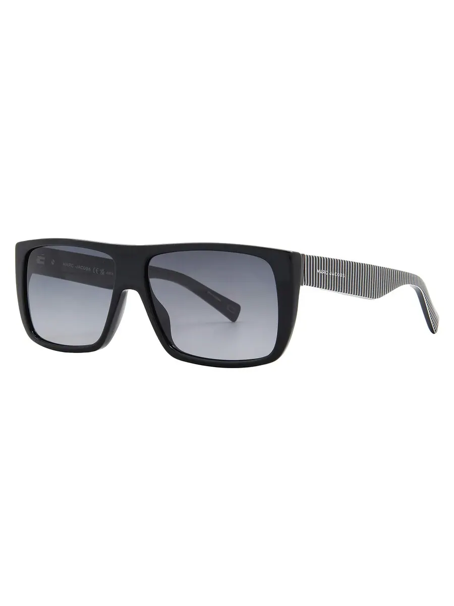 Спортивные солнцезащитные очки унисекс Marc Jacobs серого градиента MARC ICON 096/S 0807/9O 57 — изображение 2 из 5, черный