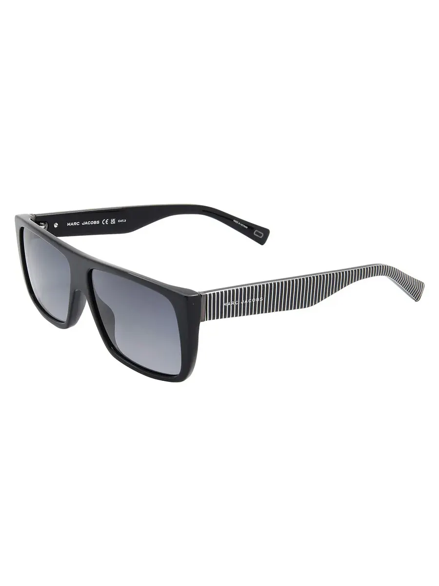 Спортивные солнцезащитные очки унисекс Marc Jacobs серого градиента MARC ICON 096/S 0807/9O 57 — изображение 4 из 5, черный