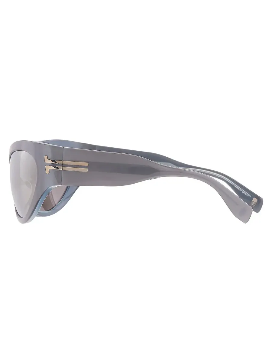 Женские солнцезащитные очки Marc Jacobs Silver Cat Eye MJ 1087/S 0YB7/T4 61 — изображение 4 из 5, серебряный