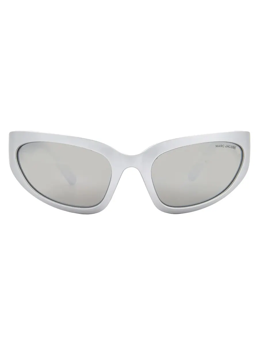 Женские солнцезащитные очки Marc Jacobs Silver Flash Mirror Wrap MARC 738/S 079D/T4 61