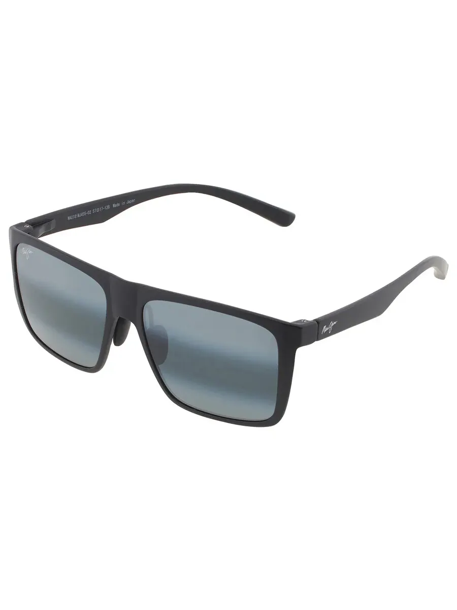 Солнцезащитные очки для мужчин Maui Jim Honokalani нейтрально-серые прямоугольные 455-02 57 — изображение 4 из 5, черный