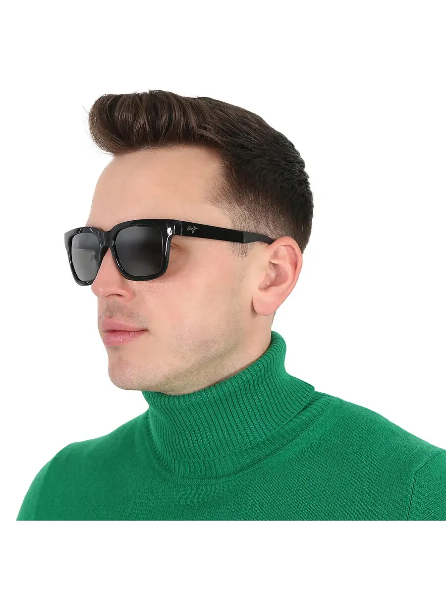 Солнцезащитные очки Maui Jim Manchester United Mongoose Neutral Grey Square унисекс 540-02UTD 54 — изображение 2 из 5, черный