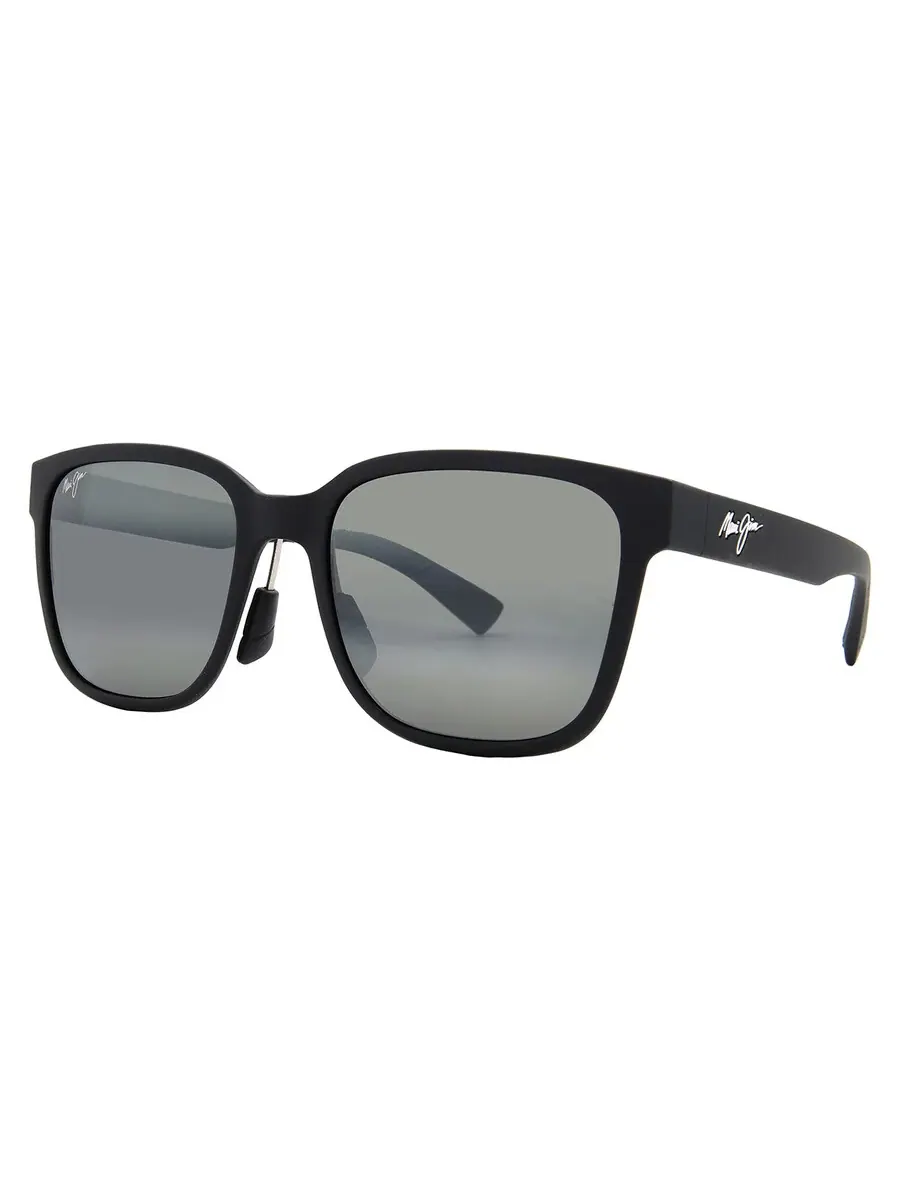 Солнцезащитные очки Maui Jim Paulele Neutral Grey Square унисекс 660-02 57 — изображение 2 из 4, черный