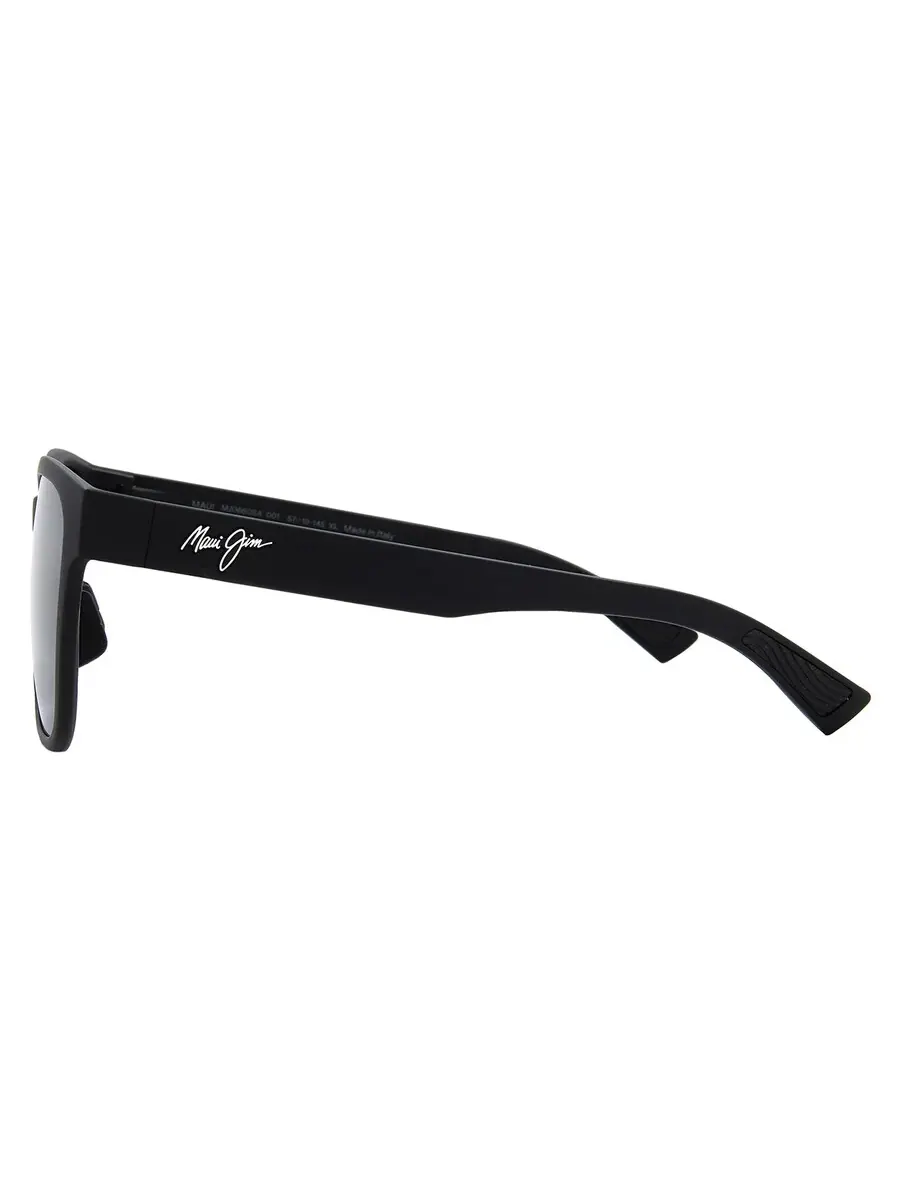 Солнцезащитные очки Maui Jim Paulele Neutral Grey Square унисекс 660-02 57 — изображение 3 из 4, черный