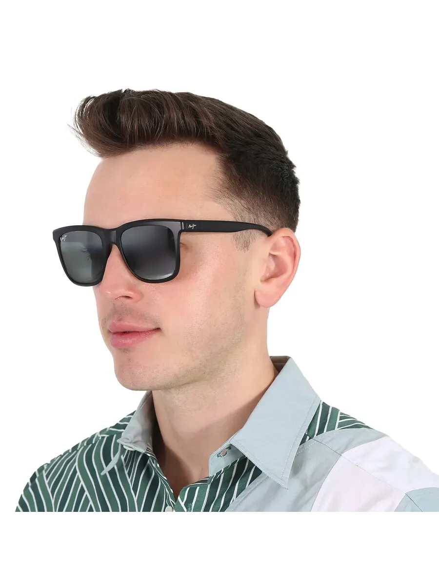 Солнцезащитные очки Maui Jim Pehu Neutral Grey Square унисекс 602-02 55 — изображение 2 из 5, черный
