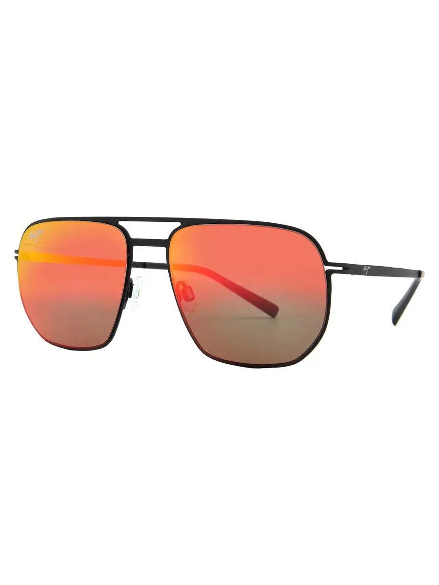 Солнцезащитные очки Maui Jim Sharks Cove Hawaii Lava Navigator унисекс RM605-02 55 — изображение 2 из 4, черный