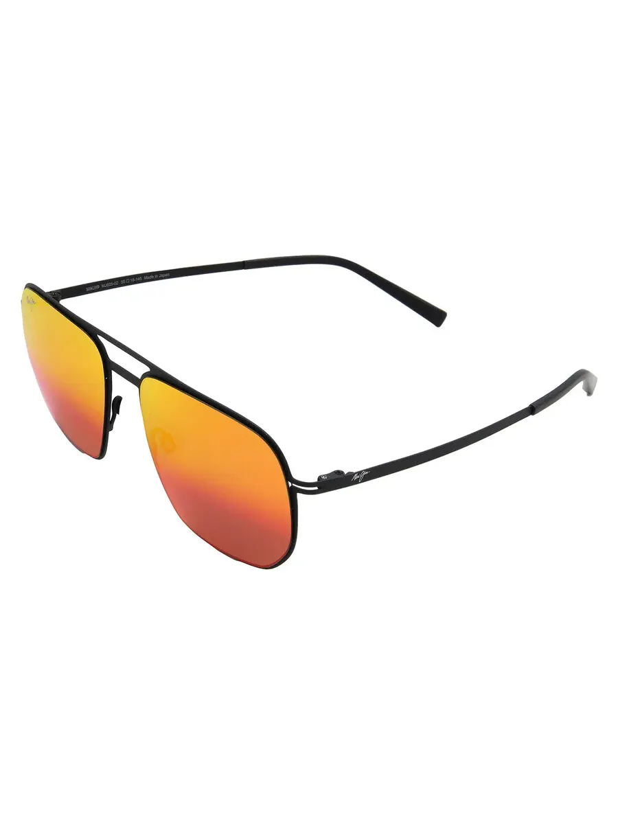 Солнцезащитные очки Maui Jim Sharks Cove Hawaii Lava Navigator унисекс RM605-02 55 — изображение 4 из 4, черный
