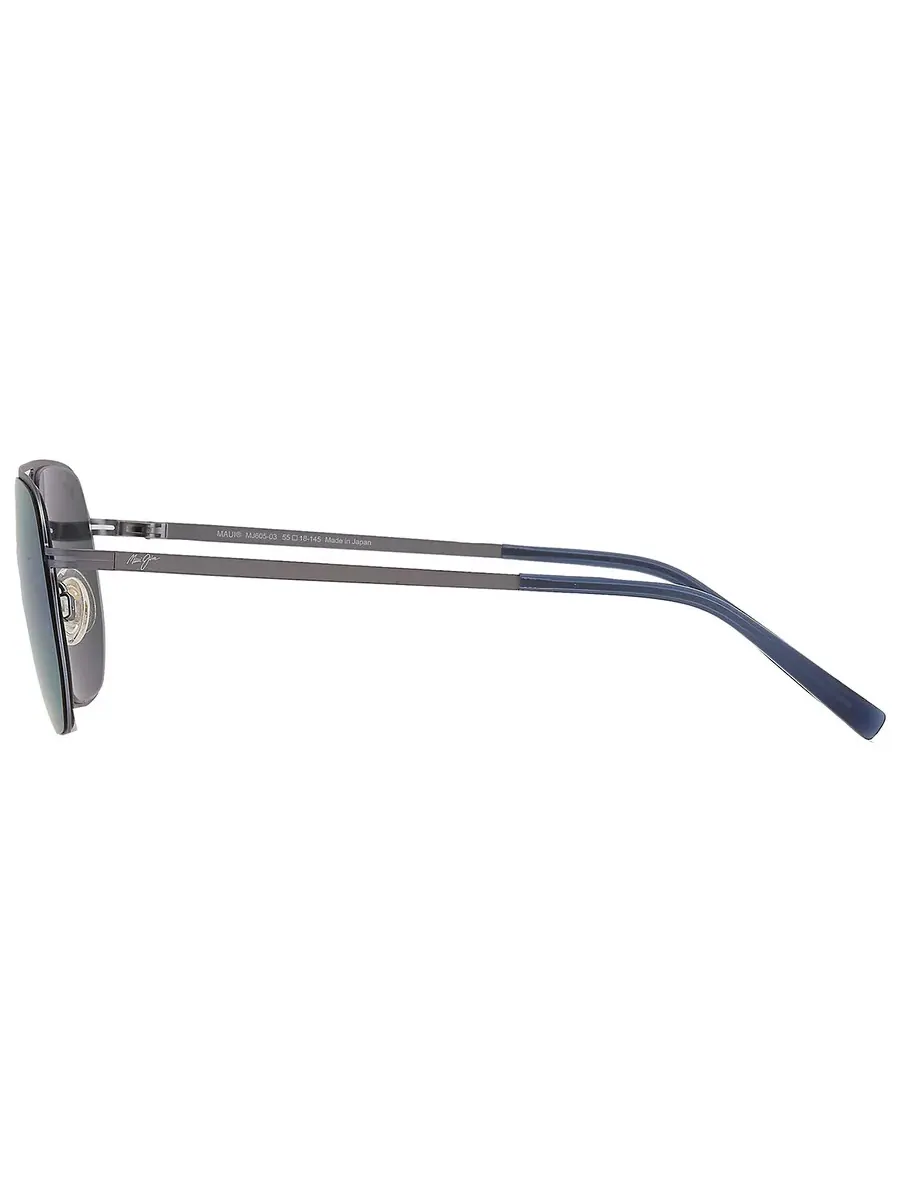 Солнцезащитные очки Maui Jim Sharks Cove Blue Hawaii Navigator унисекс B605-03 55 — изображение 4 из 4, синий