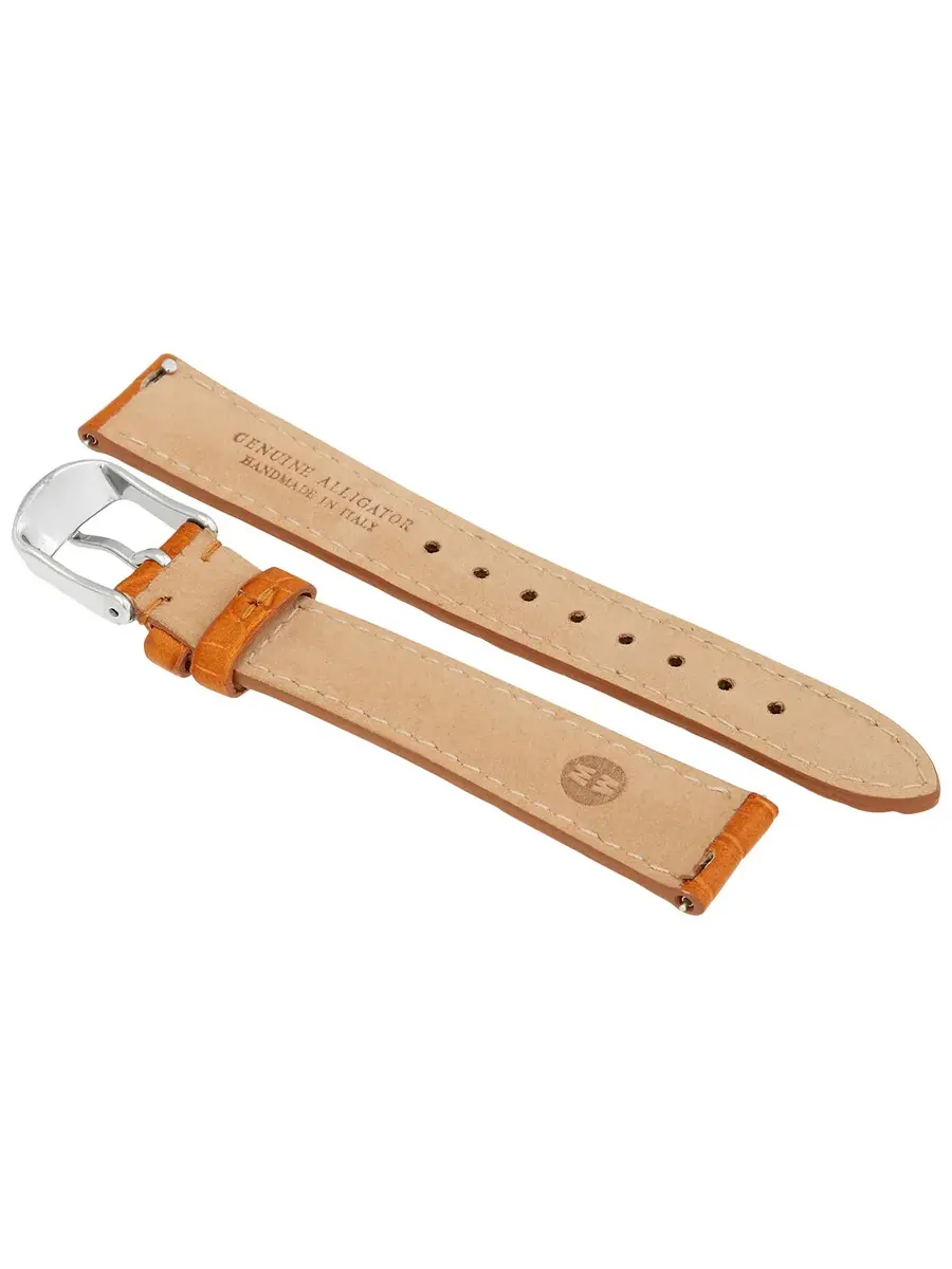 Ремешок для часов Michele Special Editions из кожи аллигатора Saddle, 16 мм, MS16AA010216 — изображение 2 из 2, коричневый