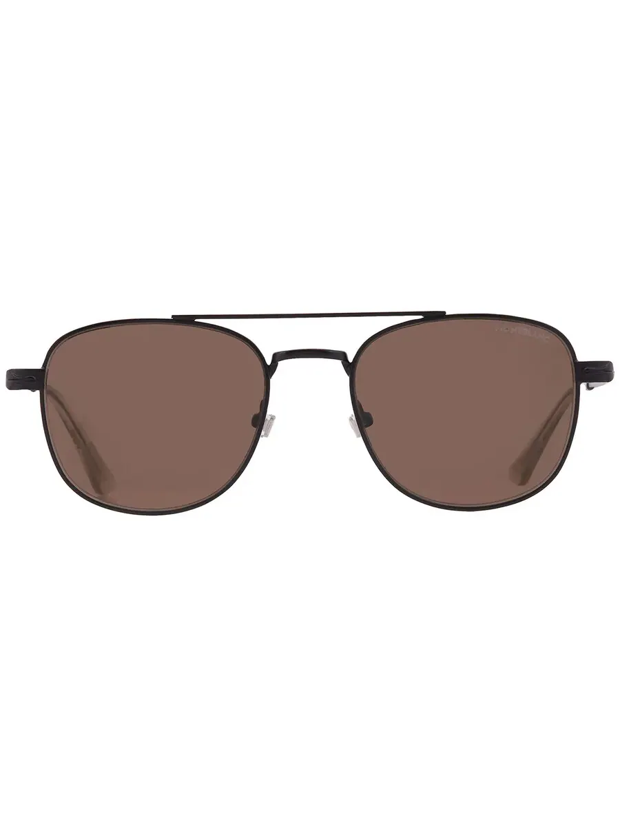 Солнцезащитные очки для мужчин Montblanc Brown Pilot MB0363S 003 51 — черный