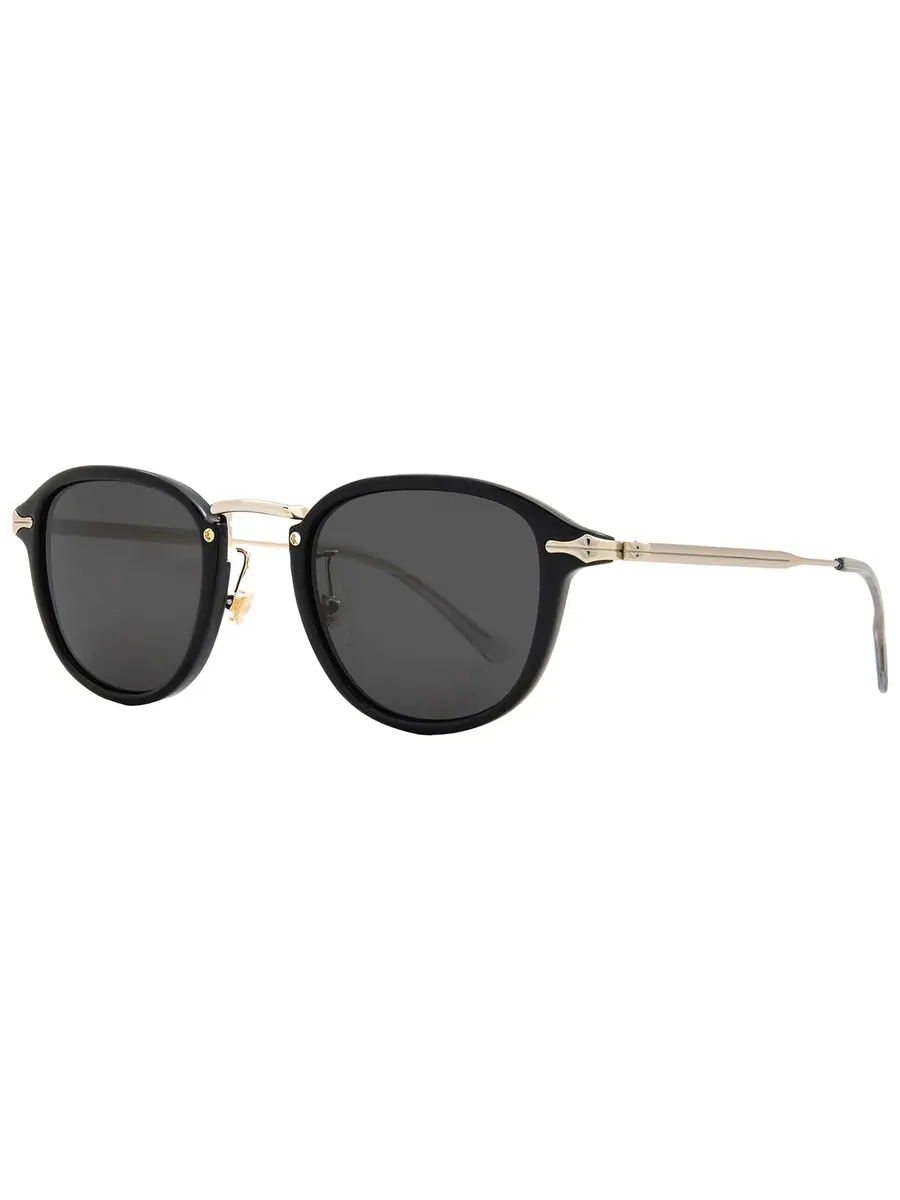 Мужские солнцезащитные очки Montblanc Smoke Square MB0336S 001 48 — изображение 2 из 4, черный
