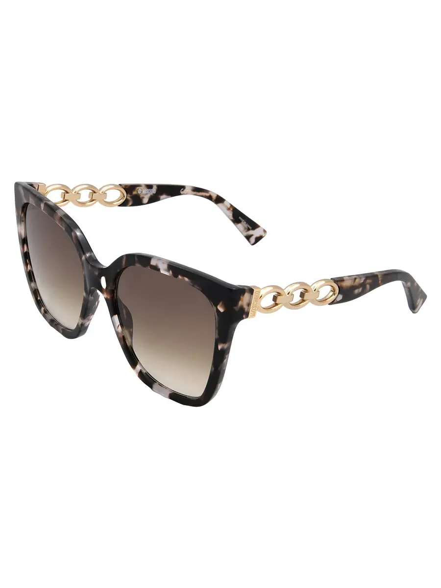 Женские солнцезащитные очки Moschino Brown Shaded Butterfly MOS098/S 0HT8/HA 55 — изображение 4 из 5, хавана