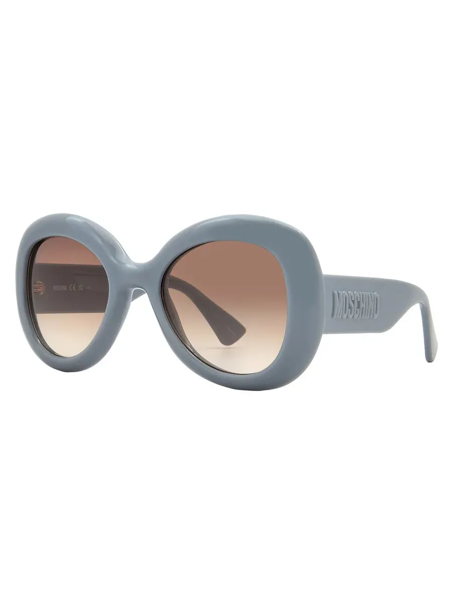 Женские солнцезащитные очки Moschino Brown Shaded Butterfly MOS162/S 0MVU/HA 54, лазурный — изображение 2 из 5