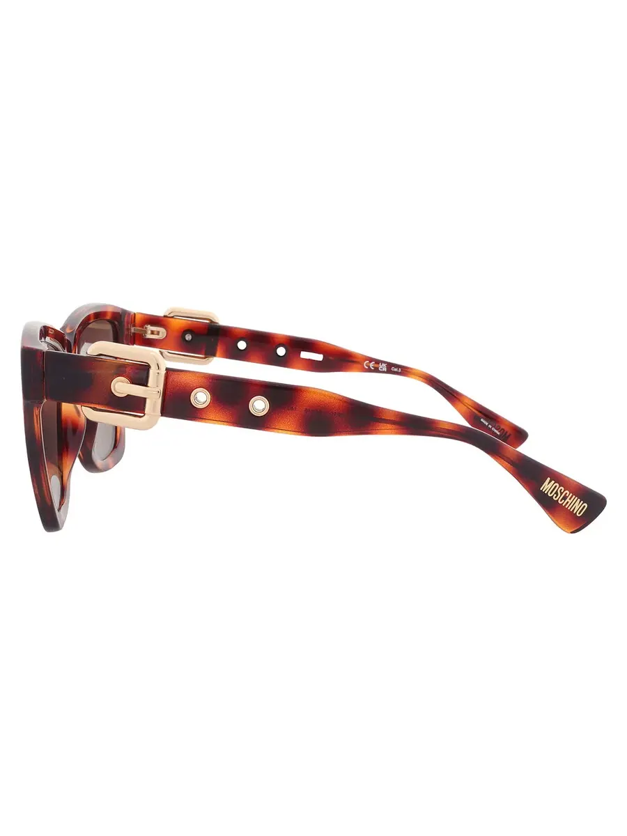 Женские солнцезащитные очки Moschino Brown Square MOS131/S 0086/70 54 — изображение 4 из 5, хаки