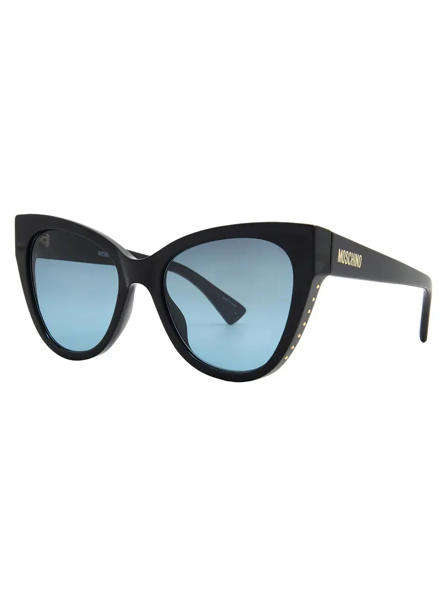 Серые очки для женщин Moschino Azure Butterfly MOS056/S 0807/GB 54 — изображение 2 из 5, черный