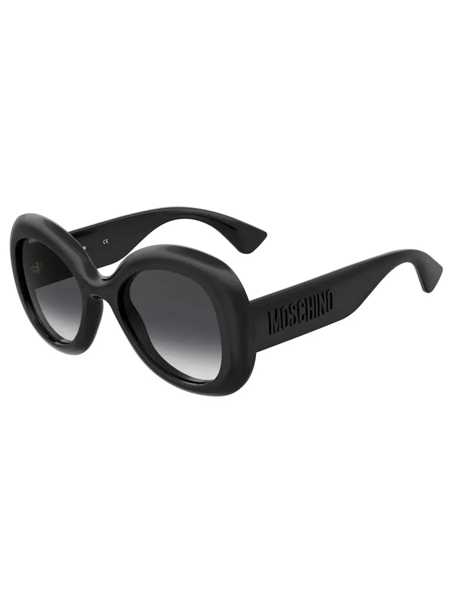 Женские солнцезащитные очки Moschino Grey Gradient Butterfly MOS162/S 0807/9O 54 — изображение 2 из 5, черный