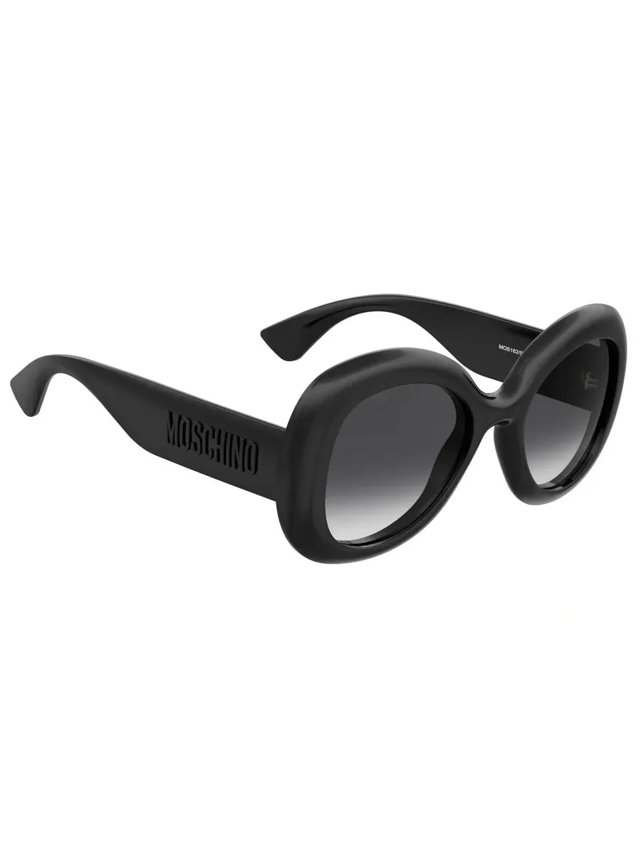 Женские солнцезащитные очки Moschino Grey Gradient Butterfly MOS162/S 0807/9O 54 — изображение 3 из 5, черный