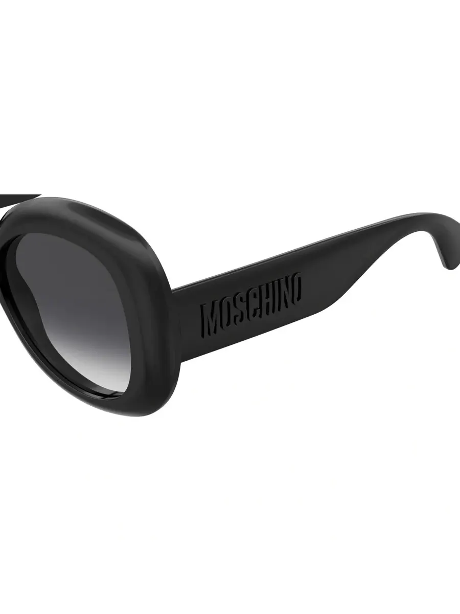 Женские солнцезащитные очки Moschino Grey Gradient Butterfly MOS162/S 0807/9O 54 — изображение 4 из 5, черный
