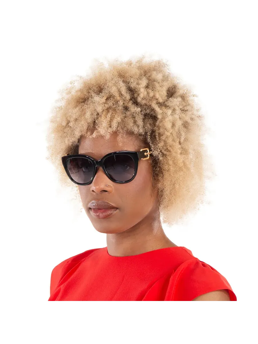 Женские солнцезащитные очки Moschino Grey Gradient Cat Eye MOS143/S 0807/9O 54 — изображение 2 из 6, черный