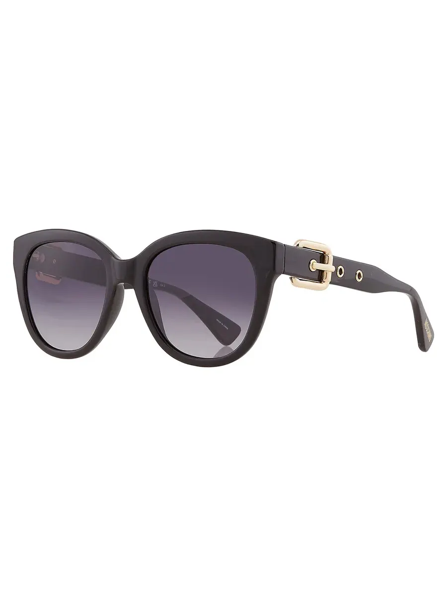 Женские солнцезащитные очки Moschino Grey Gradient Cat Eye MOS143/S 0807/9O 54 — изображение 3 из 6, черный