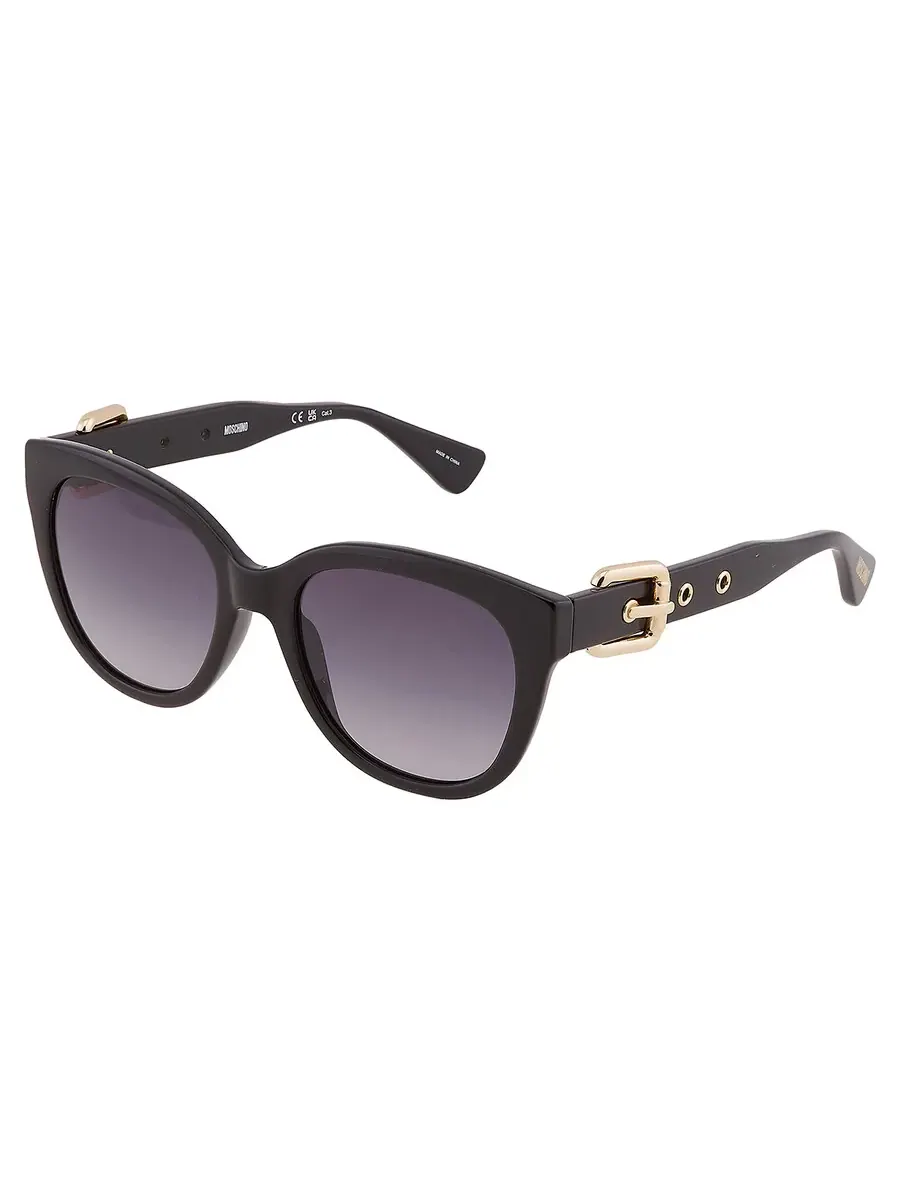 Женские солнцезащитные очки Moschino Grey Gradient Cat Eye MOS143/S 0807/9O 54 — изображение 4 из 6, черный