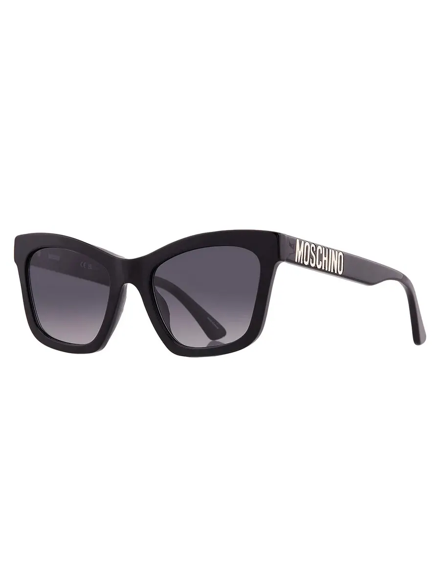 Женские солнцезащитные очки Moschino Grey Gradient Cat Eye MOS156/S 0807/9O 54 — изображение 2 из 5, черный