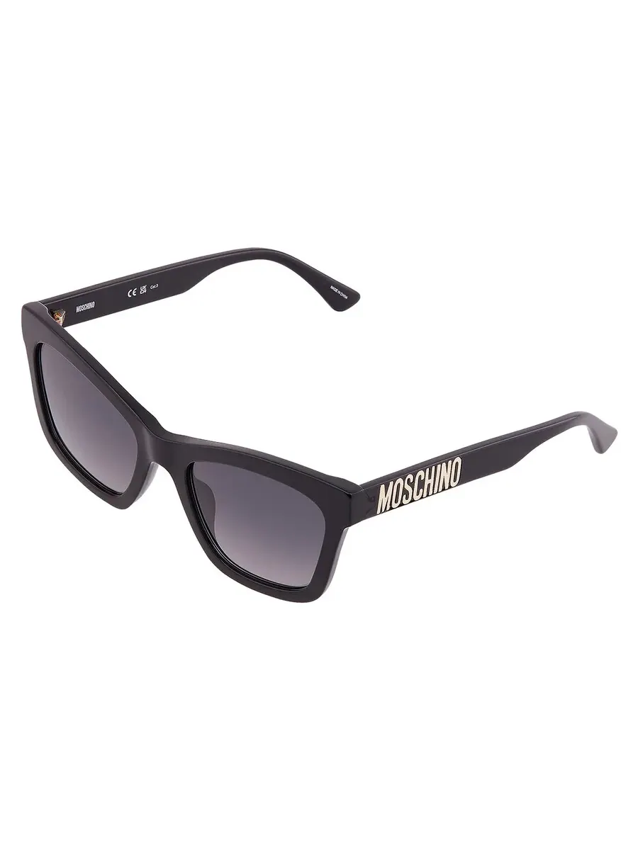 Женские солнцезащитные очки Moschino Grey Gradient Cat Eye MOS156/S 0807/9O 54 — изображение 3 из 5, черный
