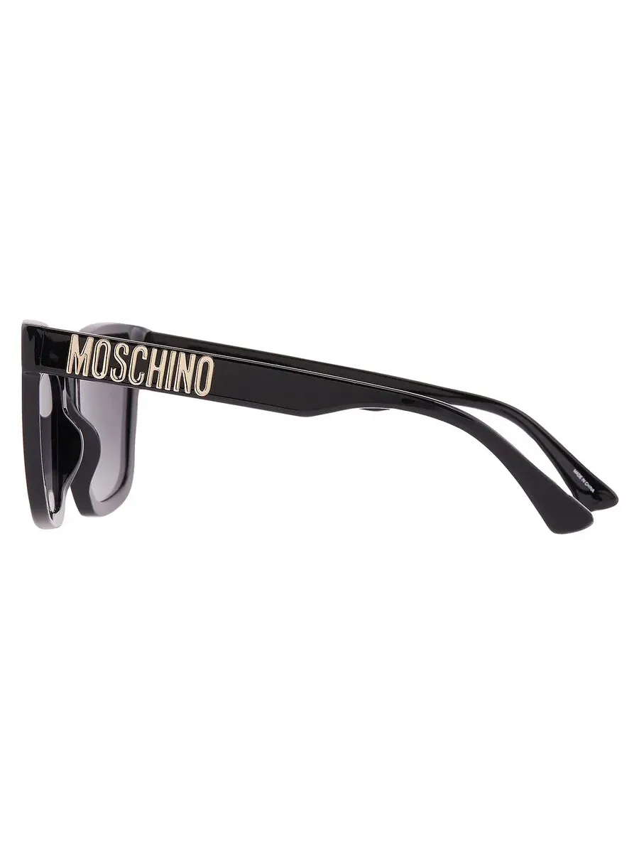 Женские солнцезащитные очки Moschino Grey Gradient Cat Eye MOS156/S 0807/9O 54 — изображение 4 из 5, черный
