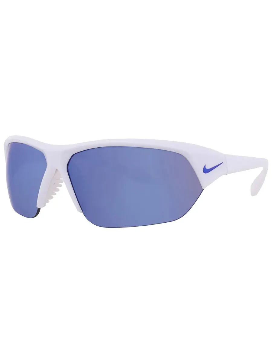 Мужские солнцезащитные очки Nike Blue Mirror Wrap NIKE SKYLON ACE FQ4683 104 69 — изображение 2 из 4, белый/серый
