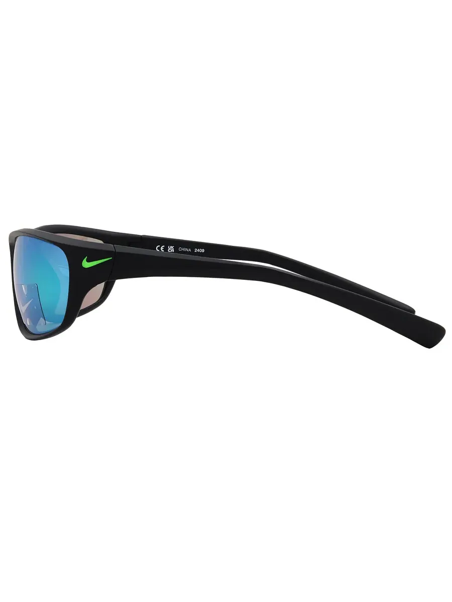 Мужские солнцезащитные очки Nike Green Mirror Wrap NIKE RABID FQ4765 003 63 — изображение 3 из 4, черный/серый