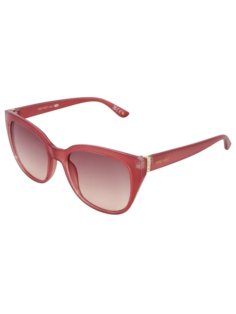 Солнцезащитные очки для женщин Nine West 53926RNJ616 коричневые «кошачий глаз» 10269323.KHL — изображение 3 из 4, красный